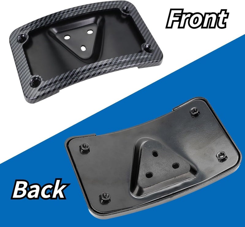 SoCiMa 3149 Upgrade Curved Laydown License Plate Mount with Frame Compatible with Harley Davidson 3 Hole Mount (Carbon Fiber) - Image 4